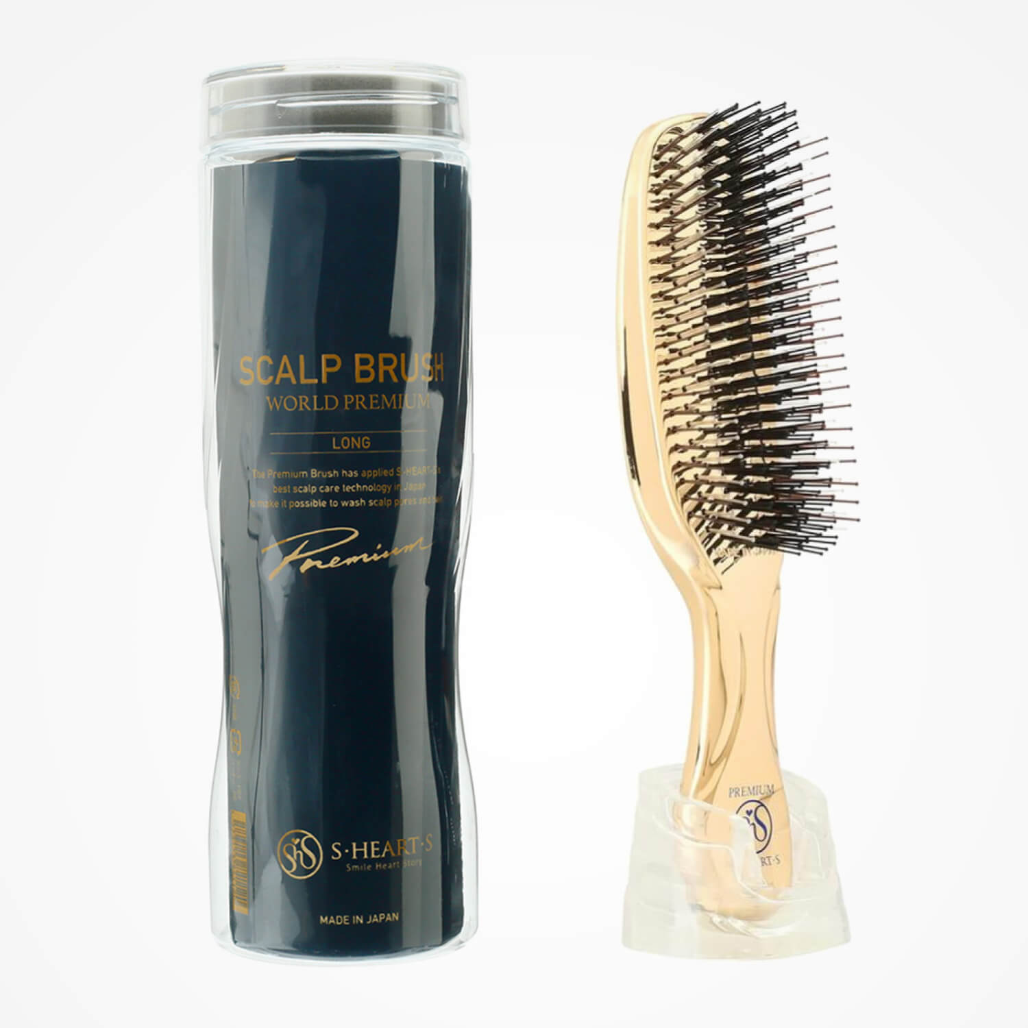S-HEART-S Scalp Brush World Premium Long Gold